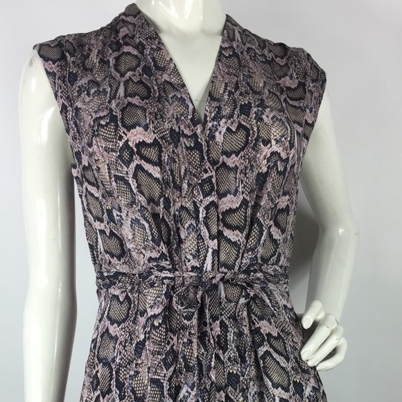 AllSaints Tate Misra Snake Print Maxi Dress Asymmetric - Picture 13 of 16